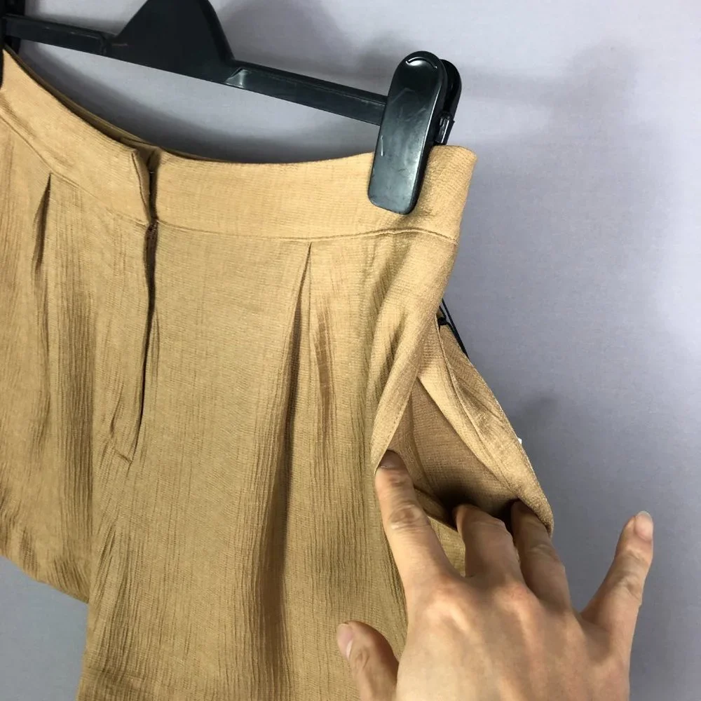 SOMETHING NAVY Tan Hi Waisted Dressy Short Size 12